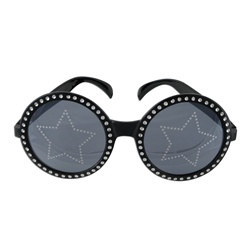 Black and Silver Jeweled Star Power Fanci-Frames