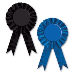 Blank Rosette Award Ribbon (Select Color)