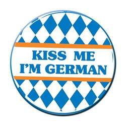 Kiss Me I'm German Button