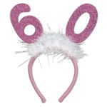 Number 60 Glittered Boppers with Marabou