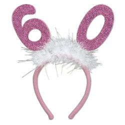 Number 60 Glittered Boppers with Marabou