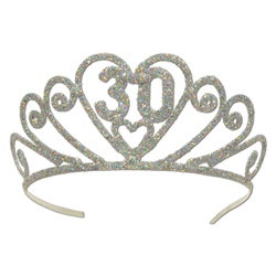 Glittered 30 Tiara