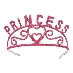 Pink Glittered Princess Tiara