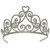 Heart Silver Glittered Tiara