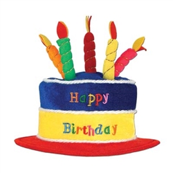 Plush Happy Birthday Cake Hat