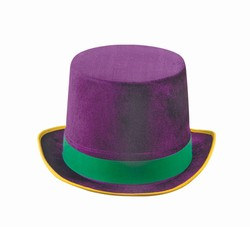 Mardi Gras Dura-Form Vel-Felt Top Hat