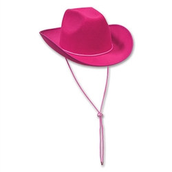 Cerise Felt Cowboy Hat