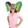 Masked Mardi Gras Hat w/Sequined Drape