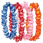 Whether you planning a Jungle, Luau or Cruise party, your guest will love this colorful Hawaiian Floral Lei set. Sold four per package and colors as pictured, the leis are 34.5" long. Please Note-Not intended for children.