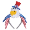 What better way to show your patriotic pride than wearing a Patriotic Eagle on your head?  These one size fits most headbands are great for parties, voter registrations, elections, and celebrations.