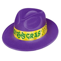 Mardi Gras Velour Fedora