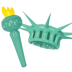 Looking for a fun and easy way to be Lady Liberty for a patriotic or New York themed party?  This Inflatable Statue Of Liberty Wearable Set is the answer you're looking for.