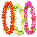 Whether you planning a Jungle, Luau or Cruise party, your guest will love this colorful Sunset Floral Lei three piece set. Each package includes three 36" leis with colors as pictured. Not intended for children.