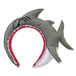 This comfortable Shark Headband is creatively made to have the opening of the shark's mouth rest on your head. It really looks like a shark has a hold of you! It's a very comfortable fit and it will fit most sized heads.