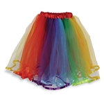 You're sure to feel like dancing with this Rainbow Tutu on!  Have fun and celebrate with  this colorful and vibrant one size fits most accessory.  Browse our rainbow themed party supplies to create a complete Rainbow experience.