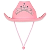Pink Felt Cowgirl Hat w/Tiara