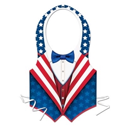 Red, White, and Blue Patriotic Plastic Vest