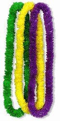 Mardi Gras Soft Twist Poly Leis (sold 12 per box)