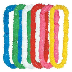 Assorted Deluxe Soft Twist Poly Leis (sold 72 per box)