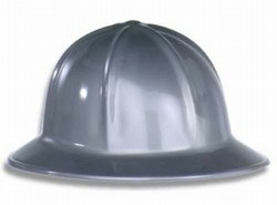 Silver Plastic Construction Helmet