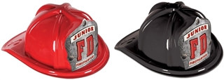 Junior Firefighter Hat - FD Silver Shield (Select Helmet Color)