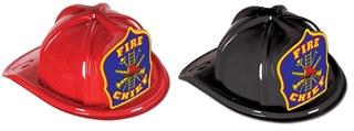 Fire Chief Hat with Blue Shield (Choose Color)