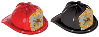 Fire Chief Hat with Gray Shield (Choose Color)