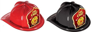 Fire Chief Hat - Red Shield (Select Helmet Color)