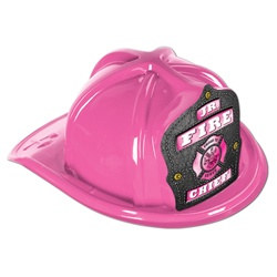 Junior Pink Fire Chief Hat (Pink Shield)