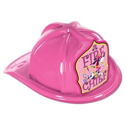 Junior Pink Fire Chief Hat (Dalmatian Pink Shield)