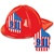 9/11 Red Plastic Fire Chief Hat