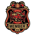 Fire Chief Plastic Badge w/Clip