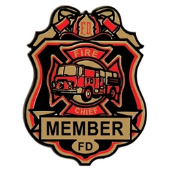 Fire Chief Plastic Badge w/Clip