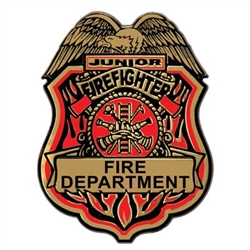 Jr Firefighter Plastic Badge w/Clip