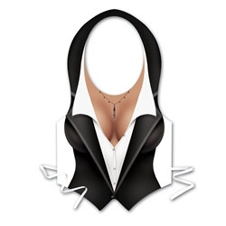 Plastic Female Tux Vest