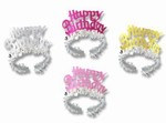 Happy Birthday Tiara with Fringe (1/pkg)