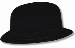 Black Velour Derby Hat