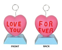 Candy Heart Polystone Photo/Balloon Holder