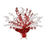 Red and White Heart Gleam N Burst Centerpiece