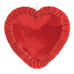 Heart with Red Satin Ribbon