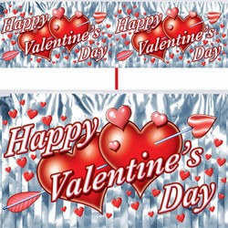 Metallic Valentine Banner 4ft (1/Pkg)