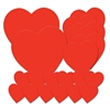 Pkgd Printed Heart Cutouts