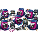 Celebrate the end of the old year and the start of the new in style with 49 of your friends!  This 90's New Year Assortment for 50 includes Hi-Hats, Tiaras, horns and beads - everything you need to ring in the New Year right!