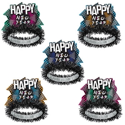 Add a blast from the past to your New Year's Eve celebration with these 90's Tiara!  Sold 100 per package.