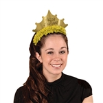 You'll have the Midas touch when you present your guests with these classic Golden New Year Tiaras.  These richly lustrous tiaras are one size fits most and make wonderful keepsakes.  Add the classic touch of gold to your New Year celebration!