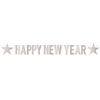 Foil Happy New Year Streamer - Silver