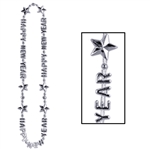 Silver Happy New Year Beads-of-Expression (1/pkg)