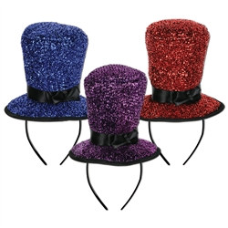 Sparkling Top Hat Headbands (1/Pkg)