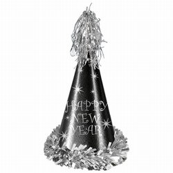 Silver Reflections New Year Party Hat