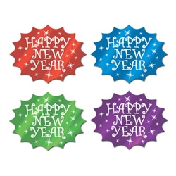 Foil Happy New Year Cutouts (Sold Individually)